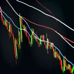 A screen displaying a complex financial chart with jagged lines representing rough volatility, macro lens, 100mm, high detail, precise focusing.