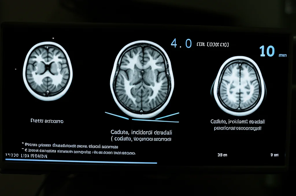 Primo piano di un grafico a torta che mostra la distribuzione delle cause di trauma cranico (cadute, incidenti stradali) in pazienti di terapia intensiva, illuminazione controllata, obiettivo macro 100mm, alta definizione.