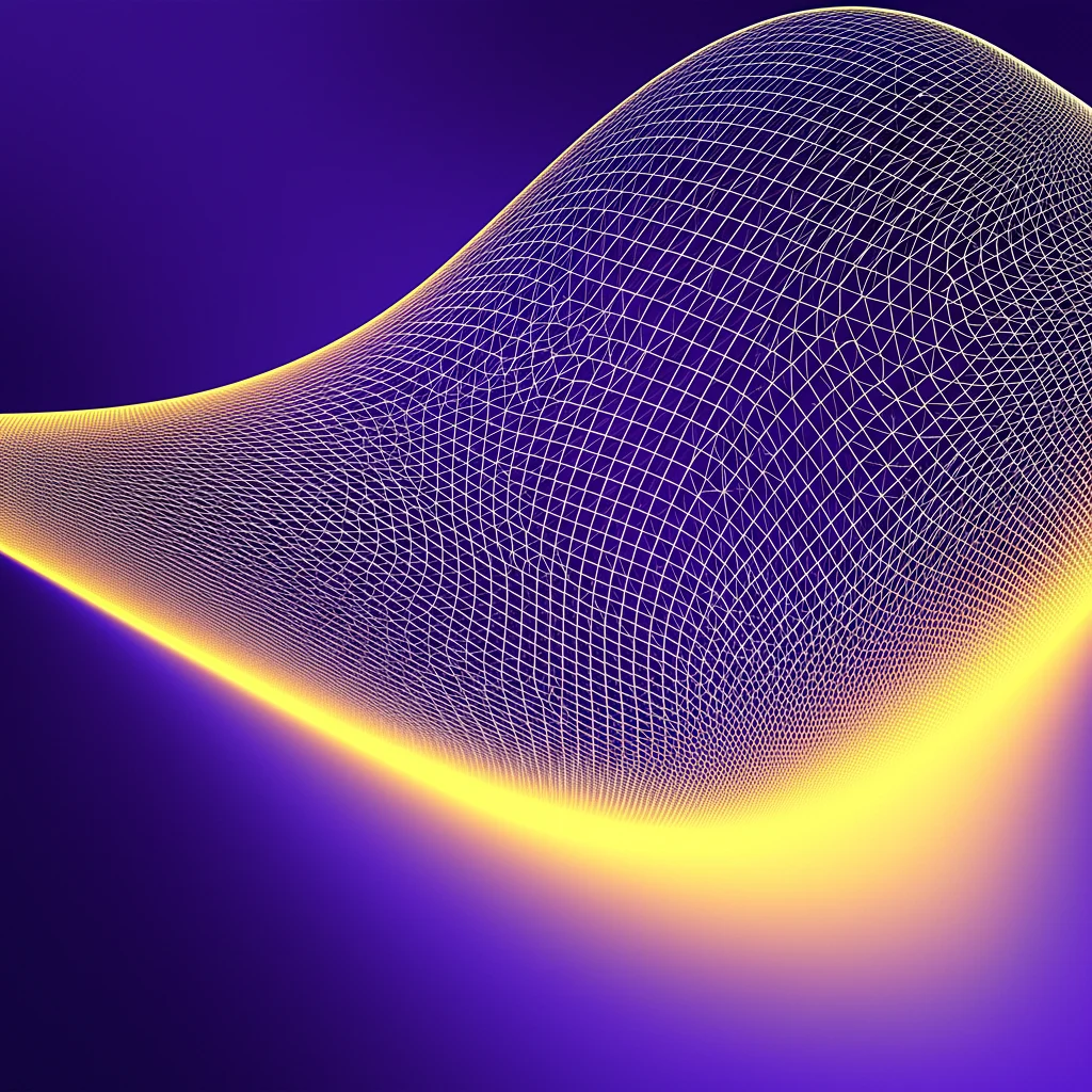 Diagramma concettuale che mostra la trasformazione di un fronte di Pareto multi-dimensionale complesso (non convesso) in un singolo punto ottimale tramite una funzione nonlineare, rappresentando la scalarizzazione nonlineare. Prime lens, 35mm, depth of field, colori duotone viola e giallo.