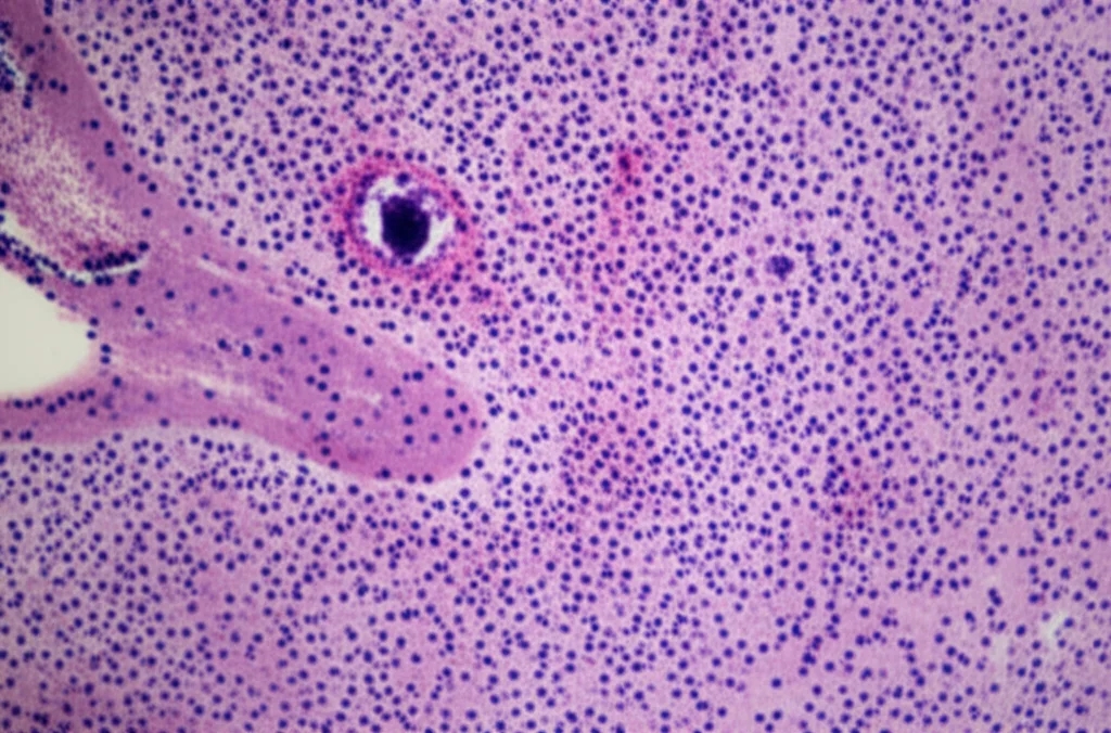 Neuroni dopaminergici danneggiati nel cervello di un paziente con Parkinson, immagine macro con lente da 90mm, alta definizione, illuminazione controllata per evidenziare la degenerazione cellulare.