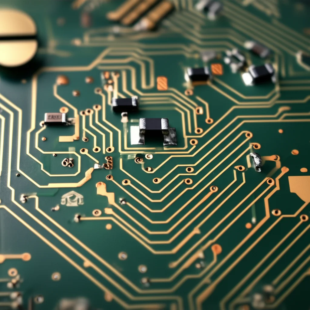 Macro fotografia, 85mm lens, di un microchip su cui scorrono linee luminose di dati interconnessi, high detail, precise focusing, controlled lighting, a simboleggiare il collegamento tra database sanitari amministrativi.