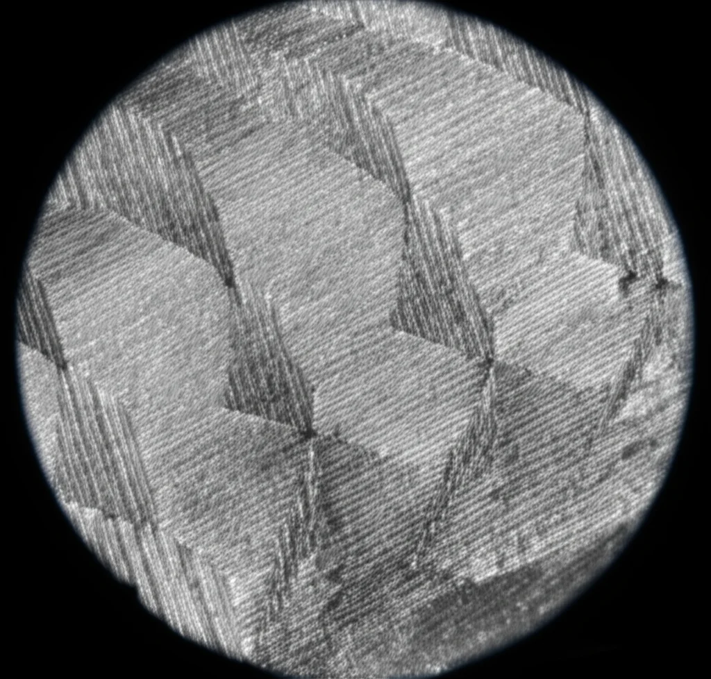 Macro fotografia, lente da 60 mm, di un cubo metallico realizzato in composito di carbonitruro di carbonitruro di nichel-titanio prodotto dalla fusione del letto in polvere laser, che mostra una superficie liscia e densa con sottili linee di strato, messa a fuoco precisa, illuminazione controllata, dettagli elevati.