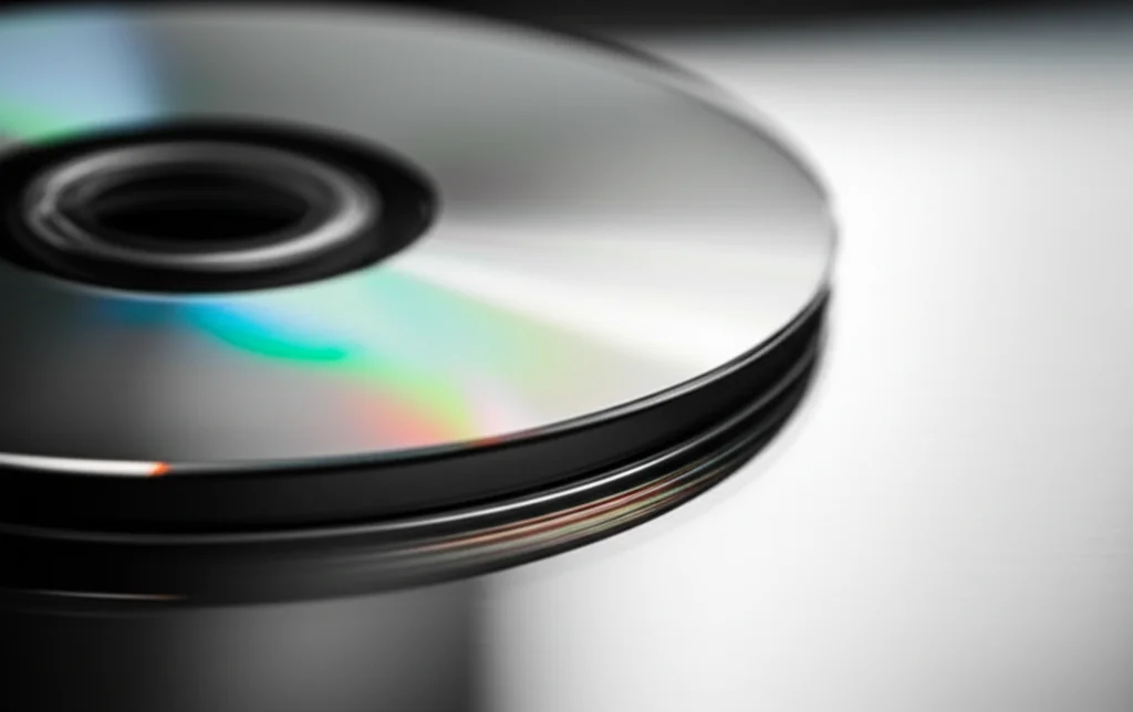 A perfectly flat disk on a smooth, curved surface, macro lens 60mm, precise focusing, controlled lighting.