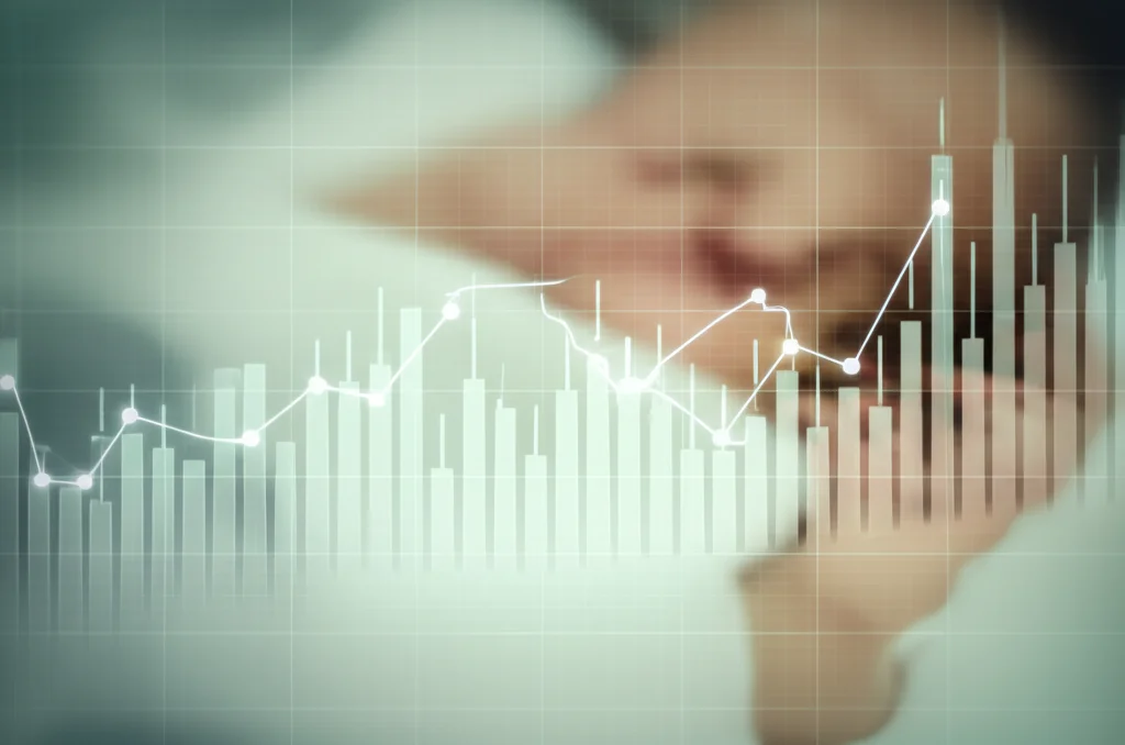 An abstract representation of data monitoring or symptom tracking, perhaps a stylized chart or graph overlaying a subtle background related to infant health, wide-angle lens, 24mm, sharp focus.