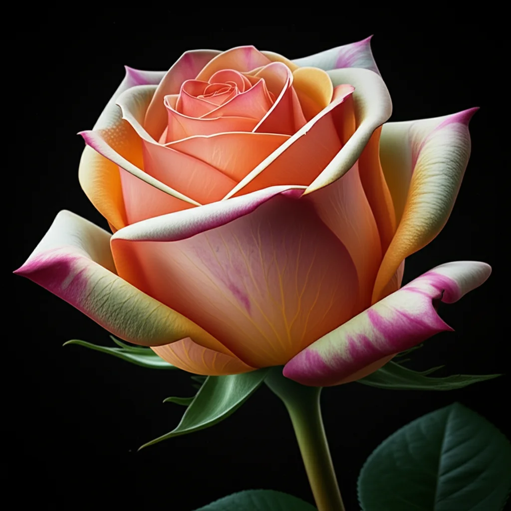 Conceptual image showing a side-by-side comparison of a normal rose flower diagram and the proposed model for the green rose flower development, illustrating gene activity and resulting organ types, high detail, precise focusing, controlled lighting, 80mm Macro lens.