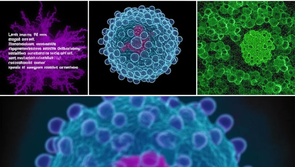 Lenti macro, 90 mm, dettagli elevati, illuminazione controllata, rappresentazione astratta dello stress ossidativo cellulare con molecole antiossidanti blu contrastanti neutralizzanti specie di ossigeno reattivo arancione.