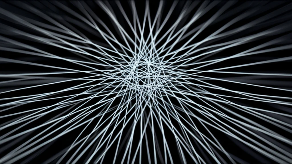 Abstract representation of mathematical proofs converging to a stable point, macro lens, 100mm, high detail, precise focusing, controlled lighting, symbolizing the existence and uniqueness results.