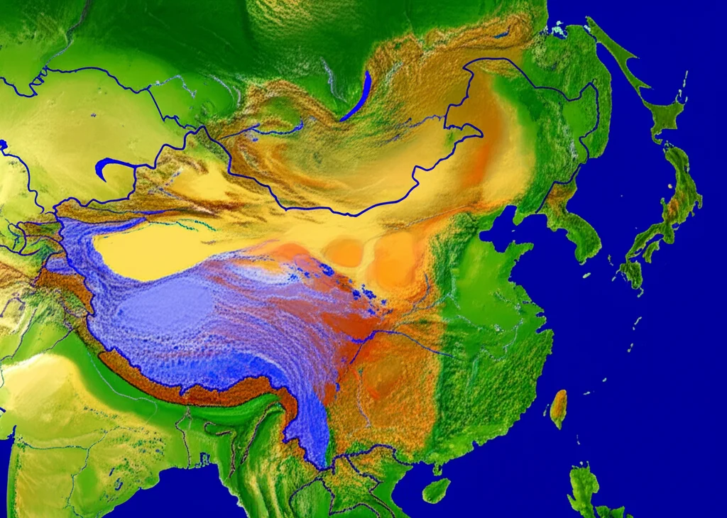 Mappa dettagliata della Cina che mostra la distribuzione spaziale dei valori medi annuali di δ18O nelle precipitazioni, ricostruita tramite modello Fusion. Utilizzare uno stile landscape wide angle 10mm, sharp focus, con una scala di colori che va dal blu intenso (valori molto negativi, es. Altopiano Tibetano) al rosso (valori meno negativi, es. costa sud-orientale), evidenziando le principali regioni climatiche (WA, TP, EM). /></p>
<p>Analizzando quali variabili il modello ritiene più importanti, ho trovato conferme attese: latitudine, elevazione e temperatura sono cruciali. Ma anche variabili legate all'”effetto quantità” (come le precipitazioni stesse, l’umidità relativa, la frequenza dei giorni di pioggia) e alla circolazione atmosferica (come la funzione di corrente a diversi livelli, che descrive i pattern di circolazione su larga scala, e variabili legate alla convezione come la copertura nuvolosa) giocano un ruolo fondamentale. È interessante notare come l’escursione termica giornaliera (DTR) sia risultata a volte più importante della temperatura media stessa, forse perché cattura meglio gli estremi che influenzano evaporazione e condensazione.</p>
<p>Con questo modello super performante, ho potuto generare un dataset completo di valori mensili di δ¹⁸O per tutta la Cina continentale, dal 1961 al 2022. Un vero tesoro di dati! Questo ci permette finalmente di esplorare la variabilità spaziale e temporale come mai prima d’ora.</p>
<h4>Il Colpo di Scena: Una Risposta Divisa</h4>
<p>E ora, il risultato più succoso. Come risponde il δ¹⁸O della pioggia cinese ai cicli ENSO? Ho confrontato i valori medi di δ¹⁸O negli anni classificati come El Niño con quelli degli anni La Niña, per tutto il periodo 1961-2022. La mappa che ne è risultata (Fig. 6 nello studio originale) è stata una rivelazione!</p>
<p>La risposta <b>non è affatto omogenea</b>. Esiste una linea immaginaria, che va all’incirca da 30°N 80°E a 40°N 120°E, che divide la Cina in due:</p>
<ul>
<li>A <b>sud</b> di questa linea (che include gran parte della regione monsonica orientale e l’Altopiano Tibetano meridionale e centrale), la relazione è quella “classica”: valori di δ¹⁸O <b>più alti</b> durante El Niño e <b>più bassi</b> durante La Niña. La differenza è statisticamente significativa (p < 0.05) e particolarmente marcata sull'Altopiano Tibetano meridionale.</li>
<li>A <b>nord</b> di questa linea, invece, la relazione è debole, non significativa o addirittura invertita!</li>
</ul>
<p>Questa scoperta è fondamentale. Conferma osservazioni puntuali e da archivi paleoclimatici nel sud della Cina e sull’Altopiano Tibetano, dove il δ¹⁸O è un buon indicatore dell’attività monsonica legata all’ENSO. Ma ci dice anche che non possiamo estrapolare questa relazione a tutto il paese. Gli archivi paleoclimatici del nord della Cina (come anelli degli alberi o stalagmiti) potrebbero non registrare fedelmente la storia dell’ENSO; le loro variazioni isotopiche potrebbero riflettere piuttosto dinamiche atmosferiche regionali (come la variabilità del getto occidentale) o processi idrologici locali.</p>
<p><img decoding=