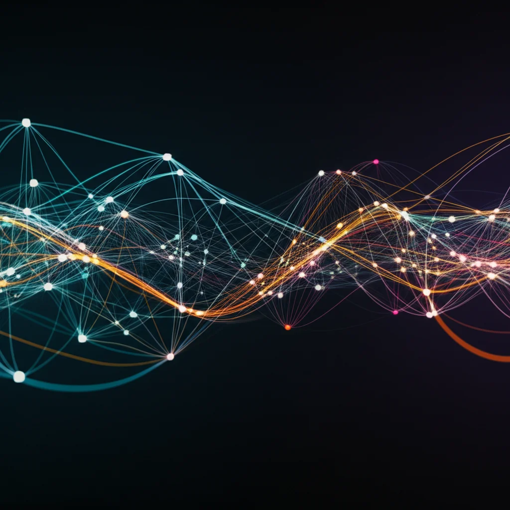 Visualizzazione grafica astratta di diversi algoritmi di machine learning (reti neurali, alberi decisionali) in competizione, rappresentati come flussi di dati colorati su sfondo scuro, stile high-tech.