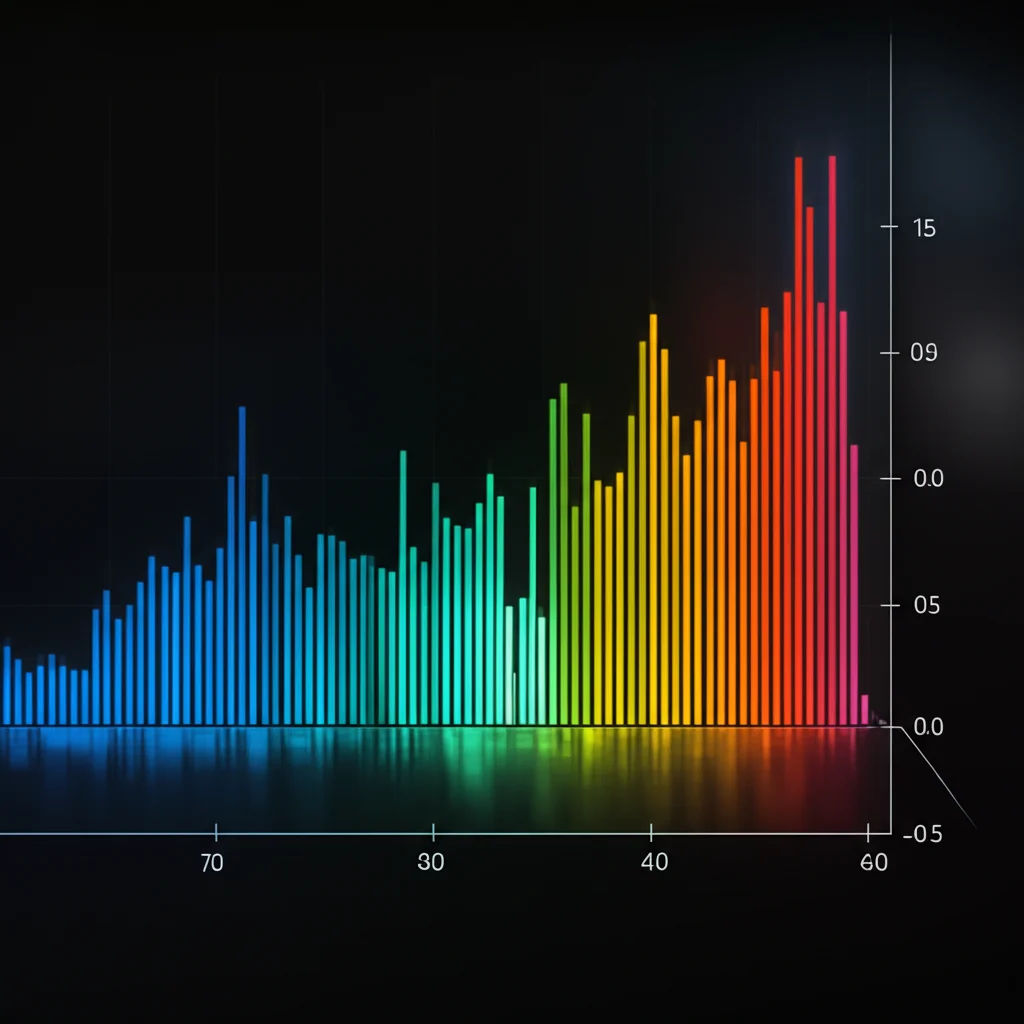 Grafico SHAP astratto fotorealistico con barre luminose colorate che indicano l'importanza delle feature, sfondo digitale scuro, messa a fuoco selettiva sulle barre più alte, stile interpretability AI.