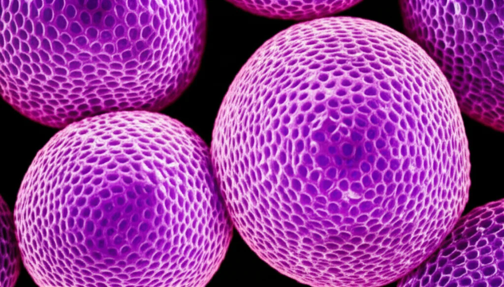 Fotografia macro di alveoli polmonari sani e ben espansi, illuminazione controllata per evidenziare la struttura delicata, obiettivo macro 100mm, alta definizione, messa a fuoco precisa.