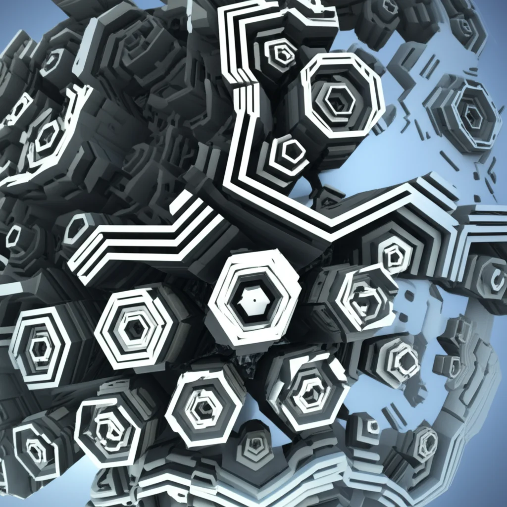 Abstract geometric visualization of a complex 3-manifold surface, digital art, wide-angle 24mm, high detail