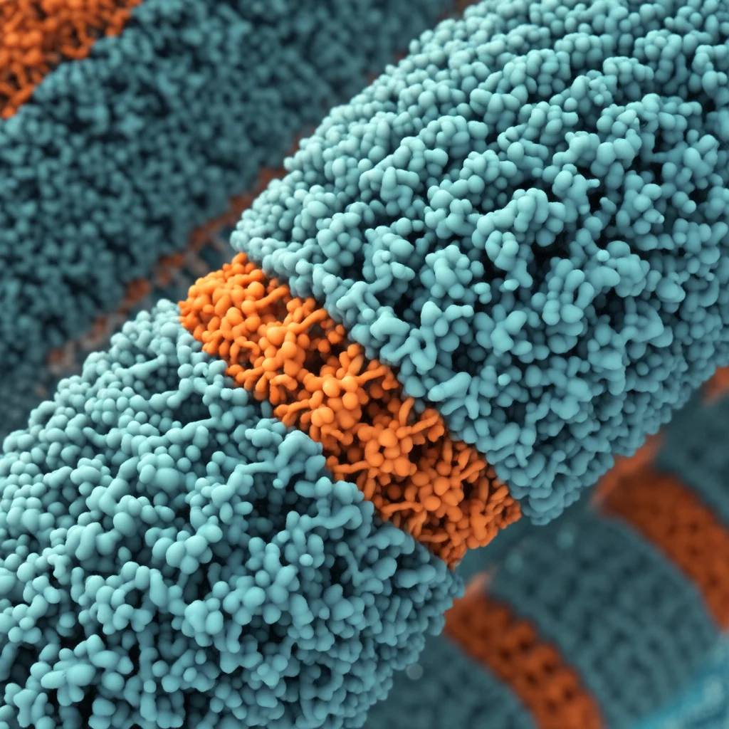 Molecular structure of the XPR1 protein embedded in a cell membrane, macro lens, 100mm, high detail, controlled lighting