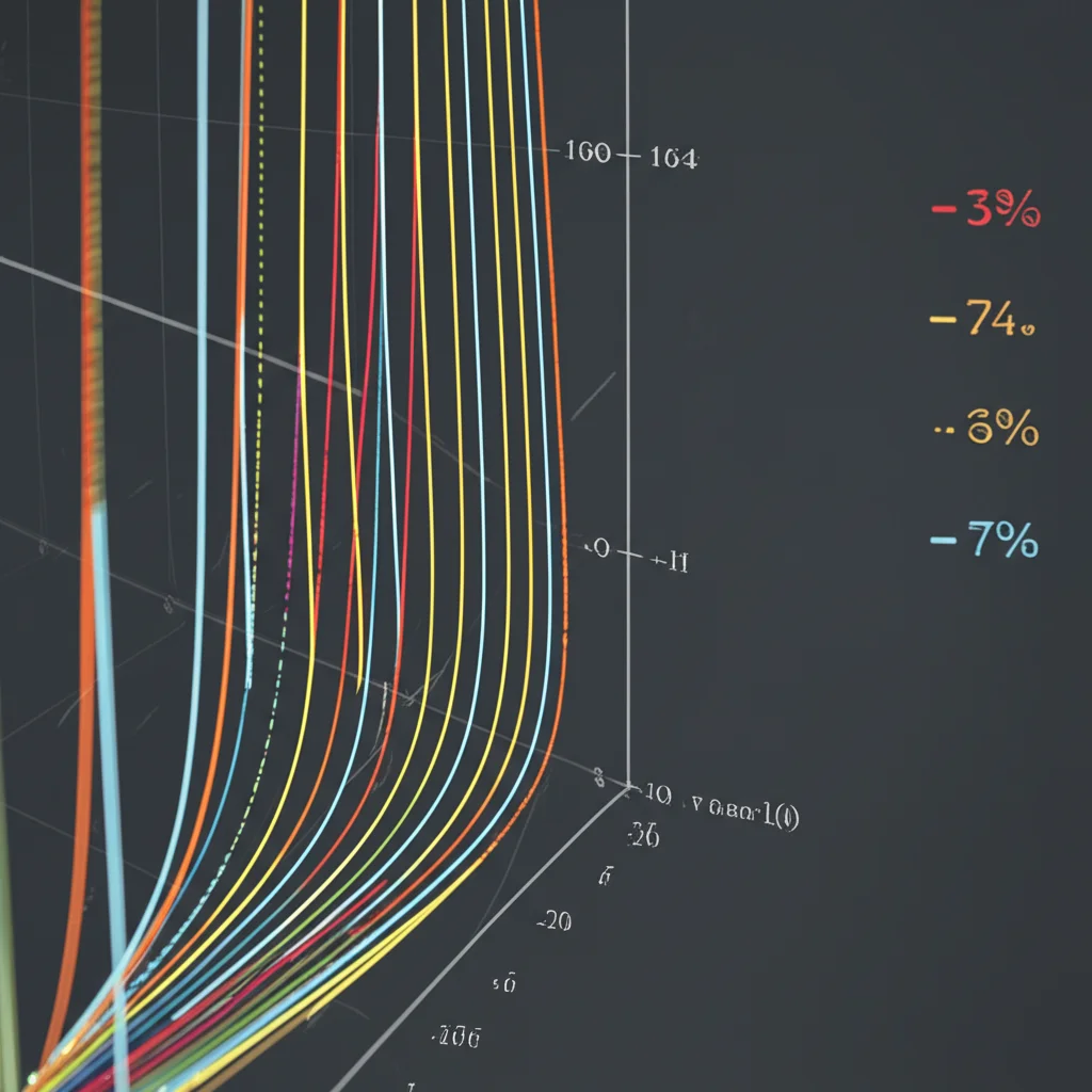 Series of graphs showing the convergence of approximate mathematical solutions to an exact solution, illustrating the effectiveness of a numerical method, precise focusing, controlled lighting.