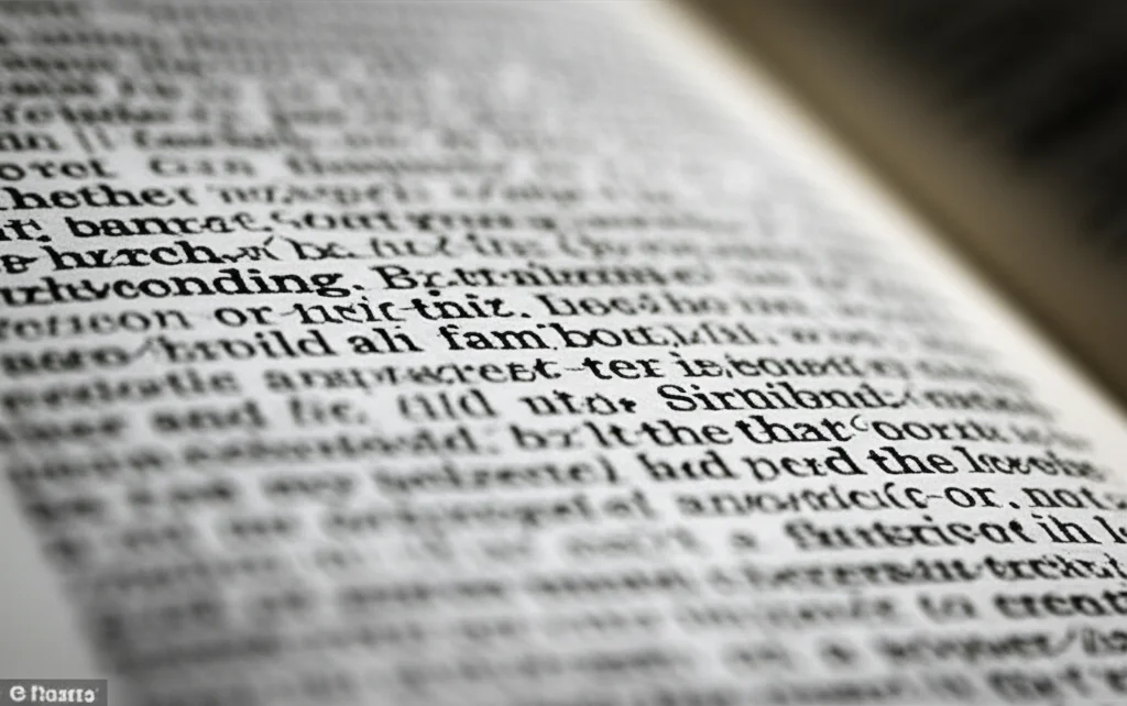 A close-up shot of an open Urdu dictionary page, showing intricate script, 60mm macro lens, high detail, controlled lighting.