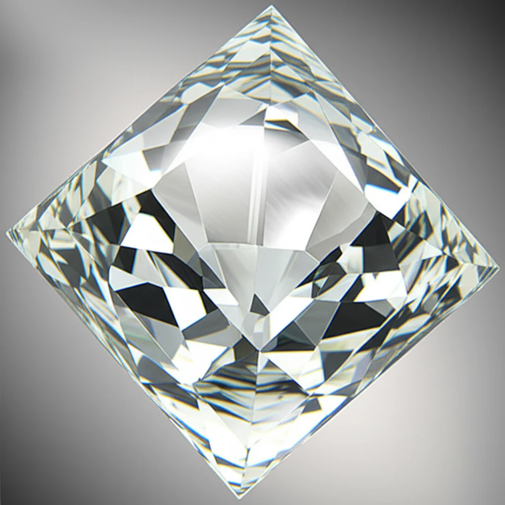 Photorealistic image of a single nitrogen-vacancy center in a diamond lattice, depicted with high detail and precise focusing under controlled lighting, macro lens, 80mm.