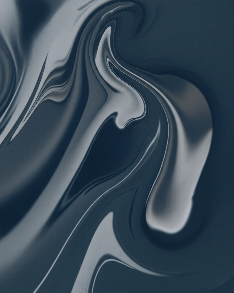 An abstract image representing misconceptions about health, perhaps swirling patterns or distorted figures in dark blue and grey duotones. 24mm portrait, film noir.