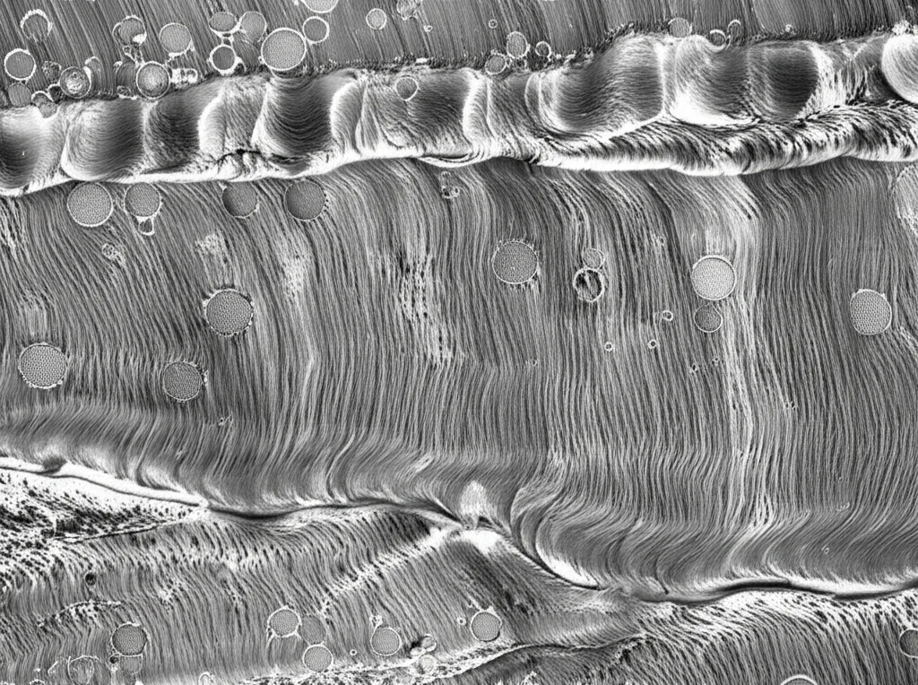 Macro photography showing the distribution of reinforcement particles within the metal matrix of a welded joint, high detail, precise focusing, controlled lighting.