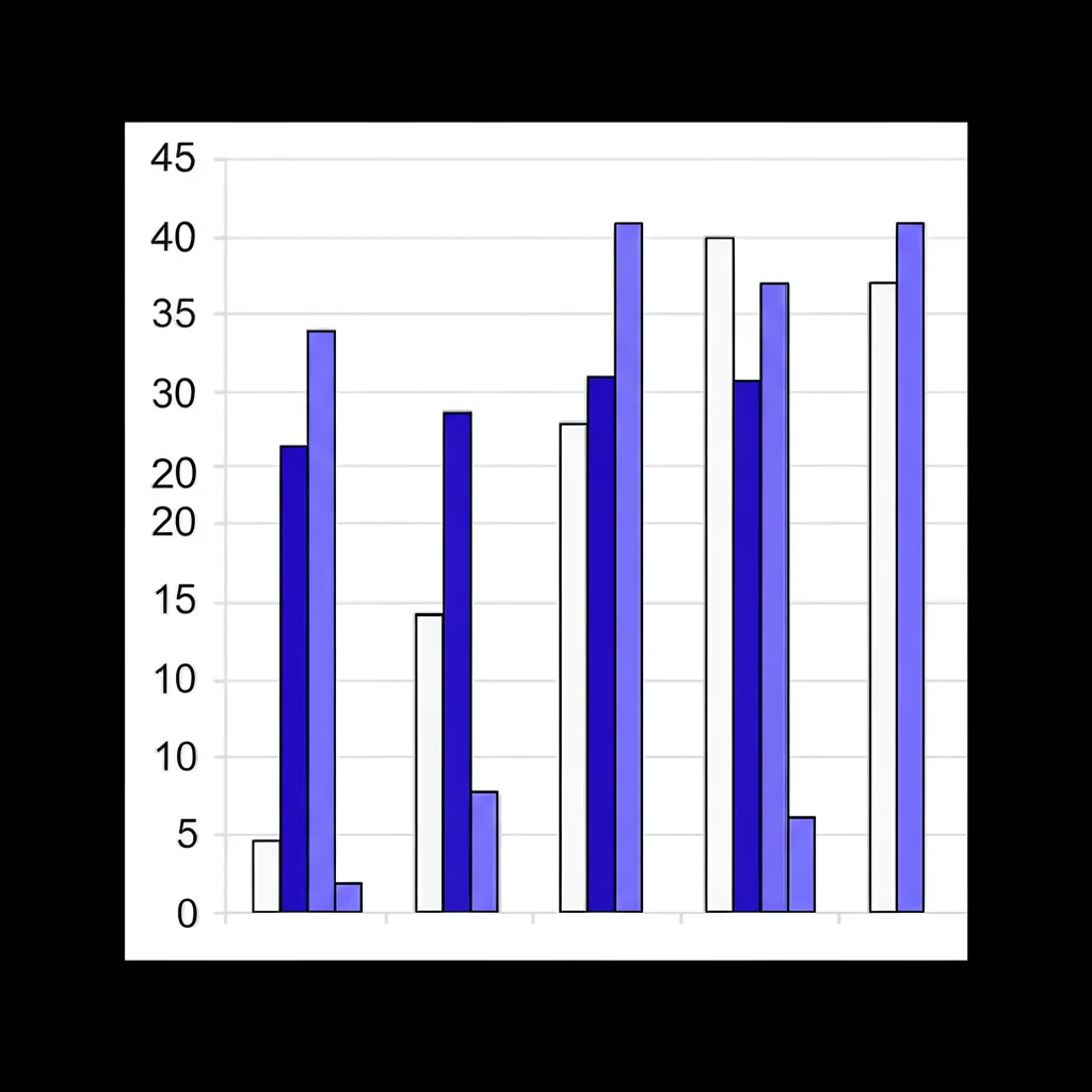A bar chart comparing personality trait scores between a robot simulation and human subjects, macro lens, 60mm, high detail, controlled lighting